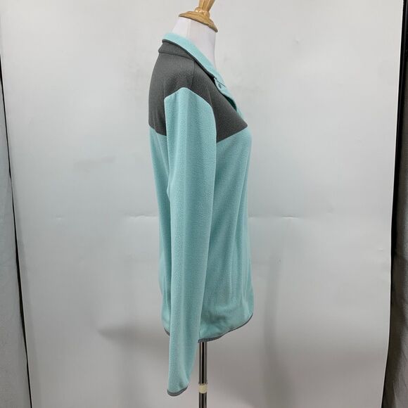 The North Face Jacket Girls XL Extra Large Seafoam Fleece Snap Button Pullover - Picture 4 of 12